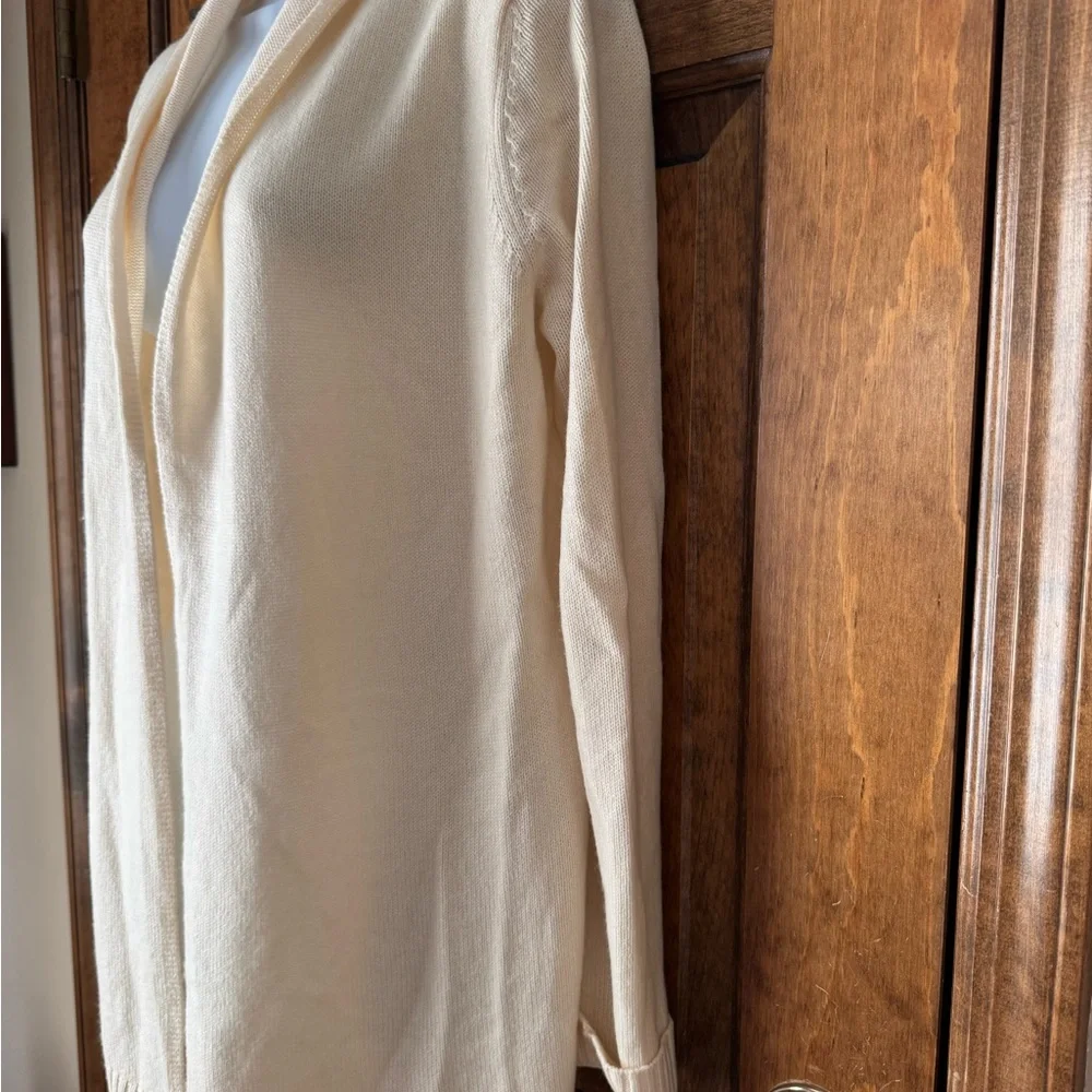 Banana Republic Cream Open Front Cashmere Sweater Medium